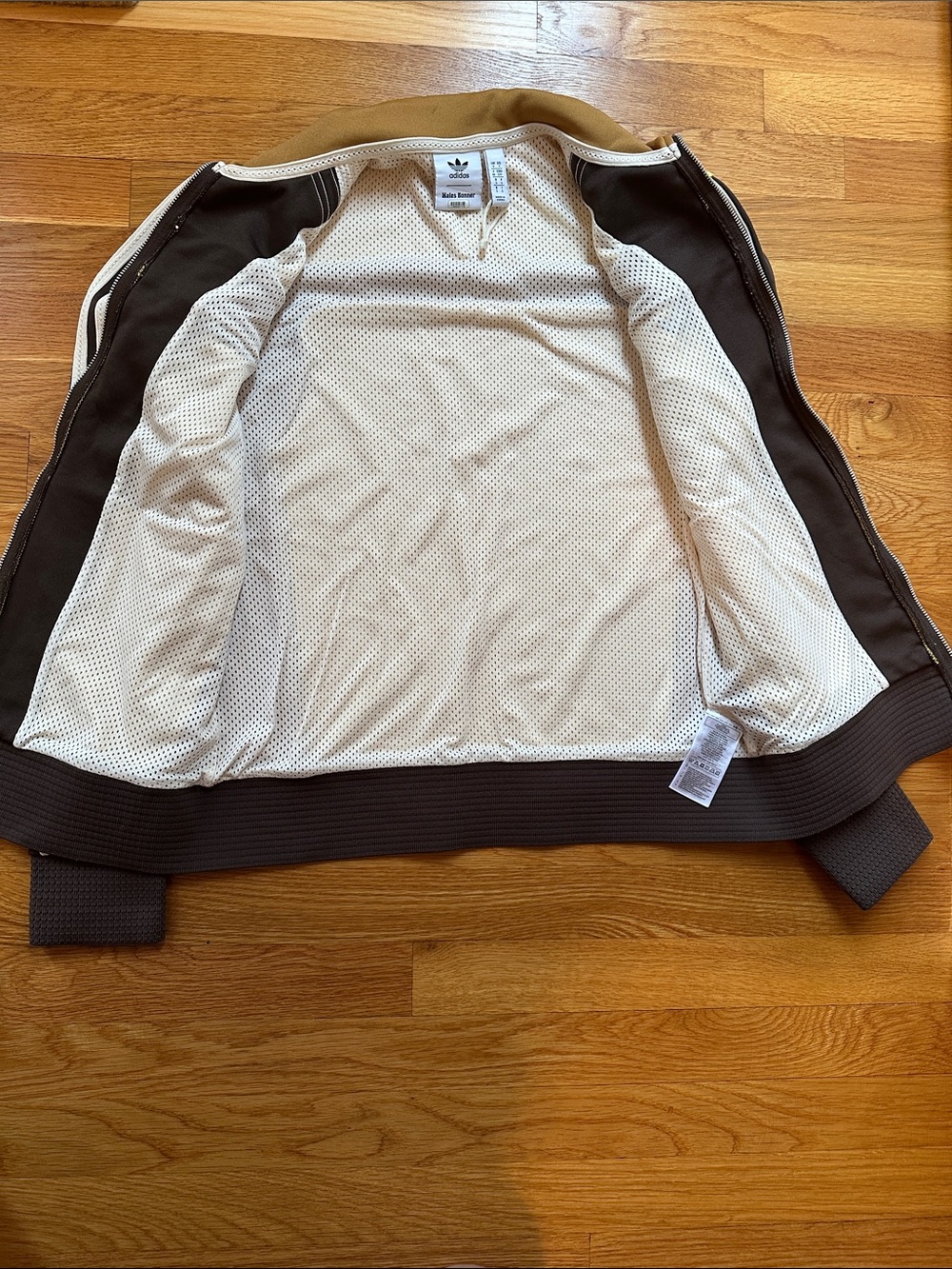Adidas Wales  Bonner adidas Yellow and Brown Zip-Front Track Jacket men’s small - Picture 6 of 14
